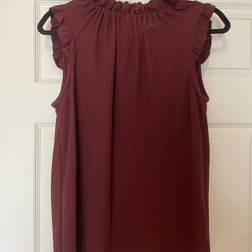 Ruffled Burgundy Top